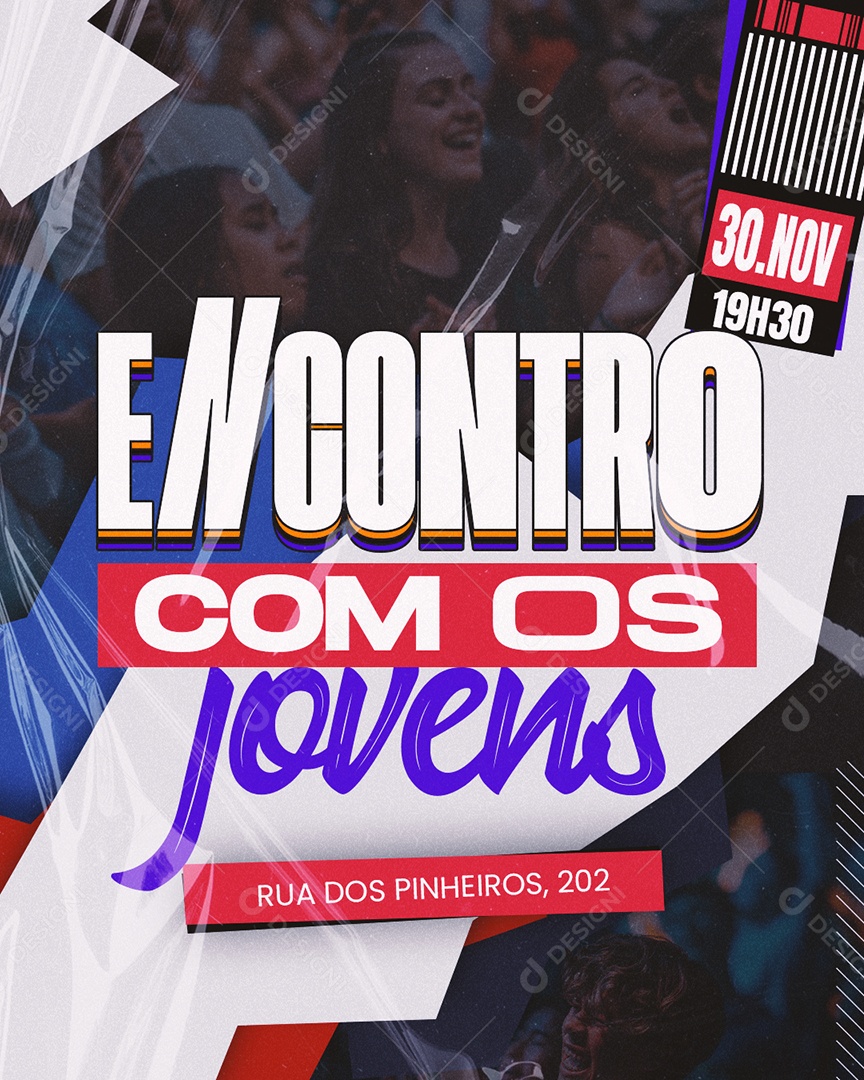 Gospel Encontro Com os Jovens Social Media PSD Editável