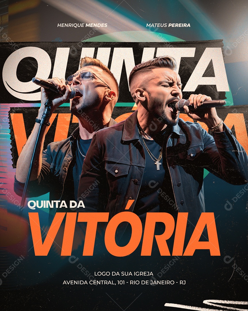 Gospel Quinta da Vitória Social Media PSD Editável