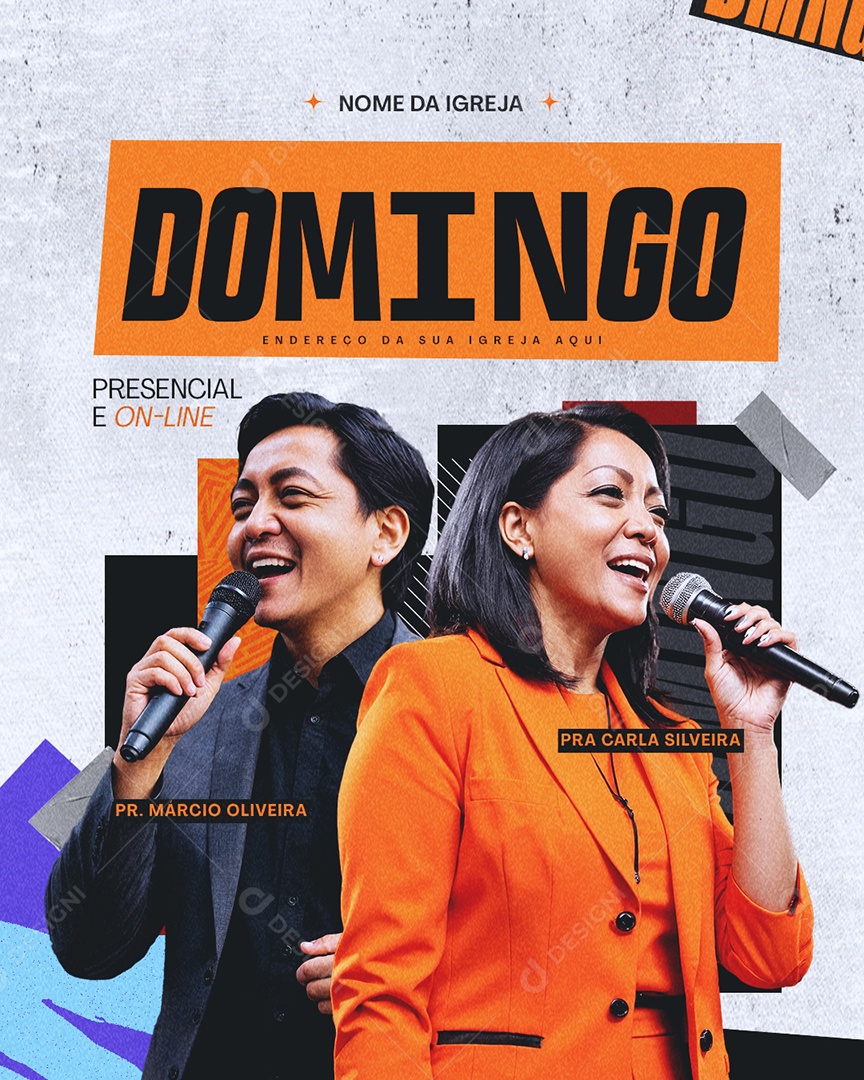 Gospel Domingo Social Media PSD Editável