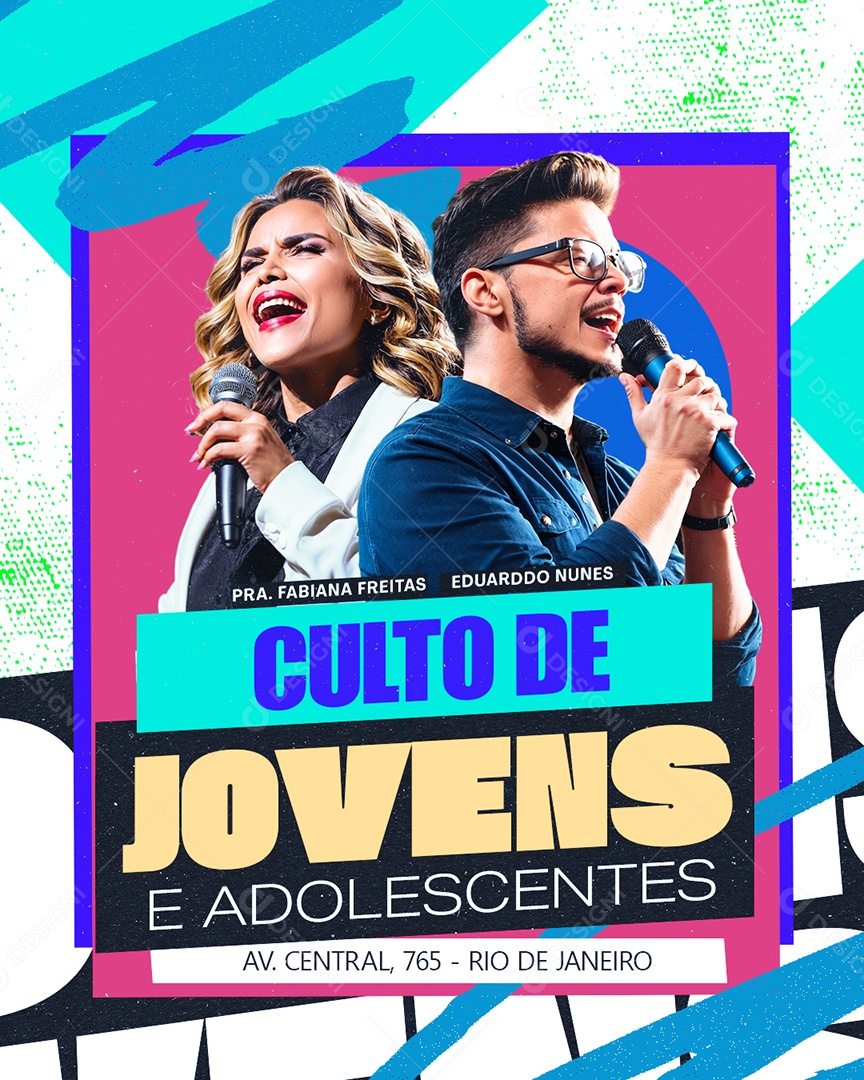 Gospel Culto de Jovens Social Media PSD Editável