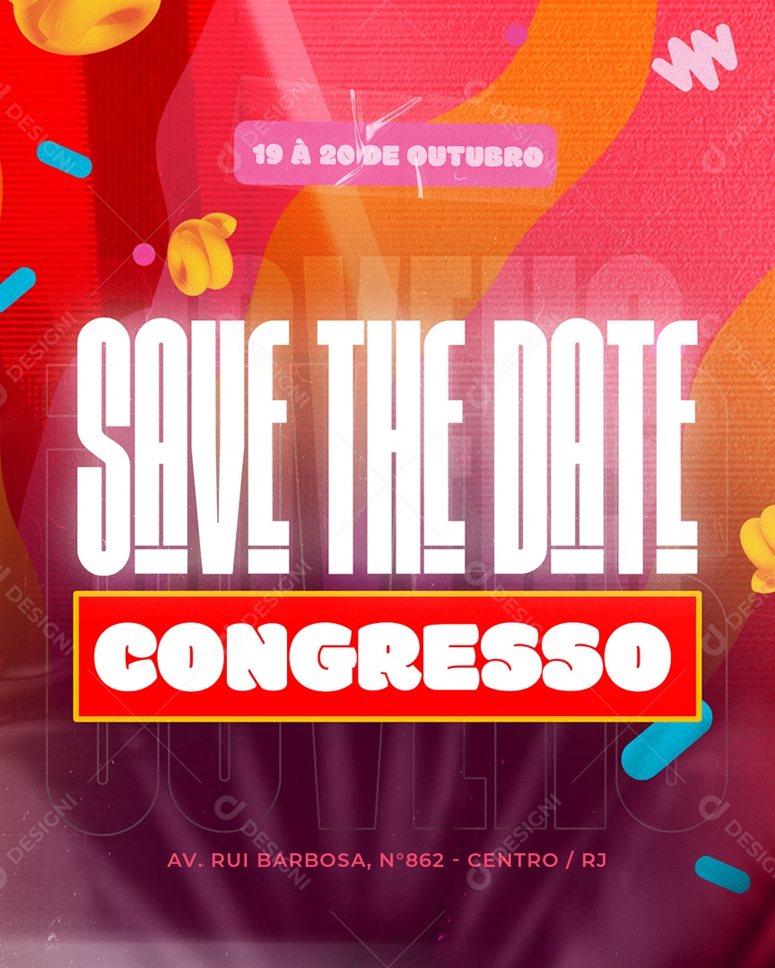 Gospel Save The Date Social Media PSD Editável