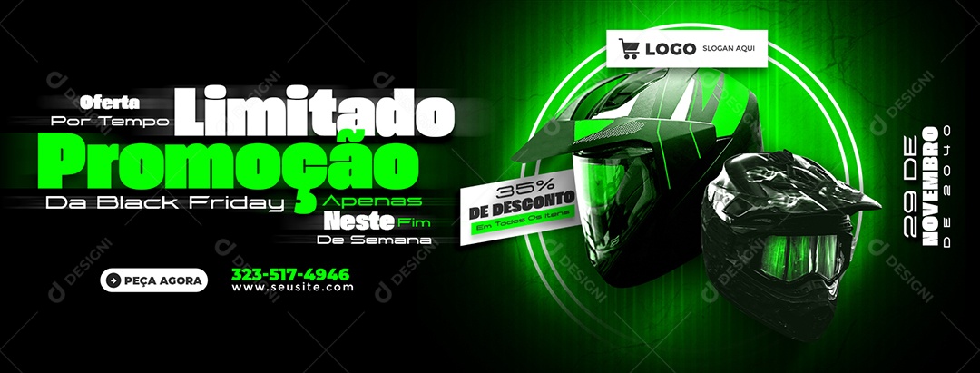 Banner Promoção de Black Friday Social Media PSD Editável