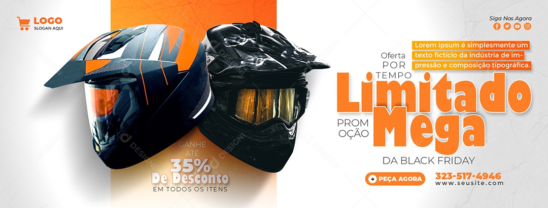 Banner Promoção de Black Friday Social Media PSD Editável