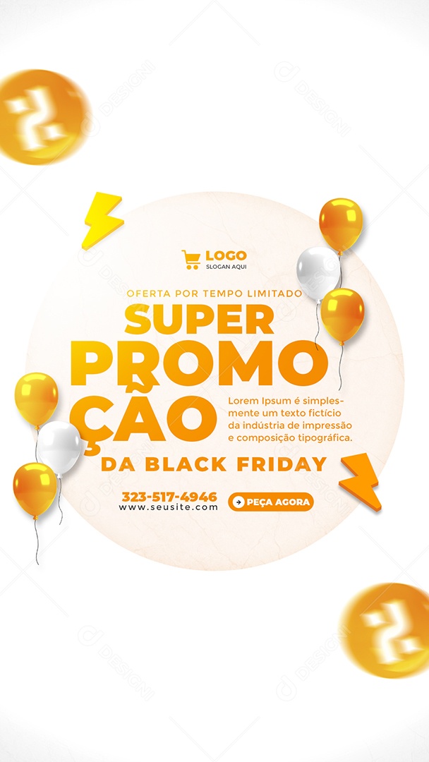 Story Promoção de Black Friday Social Media PSD Editável