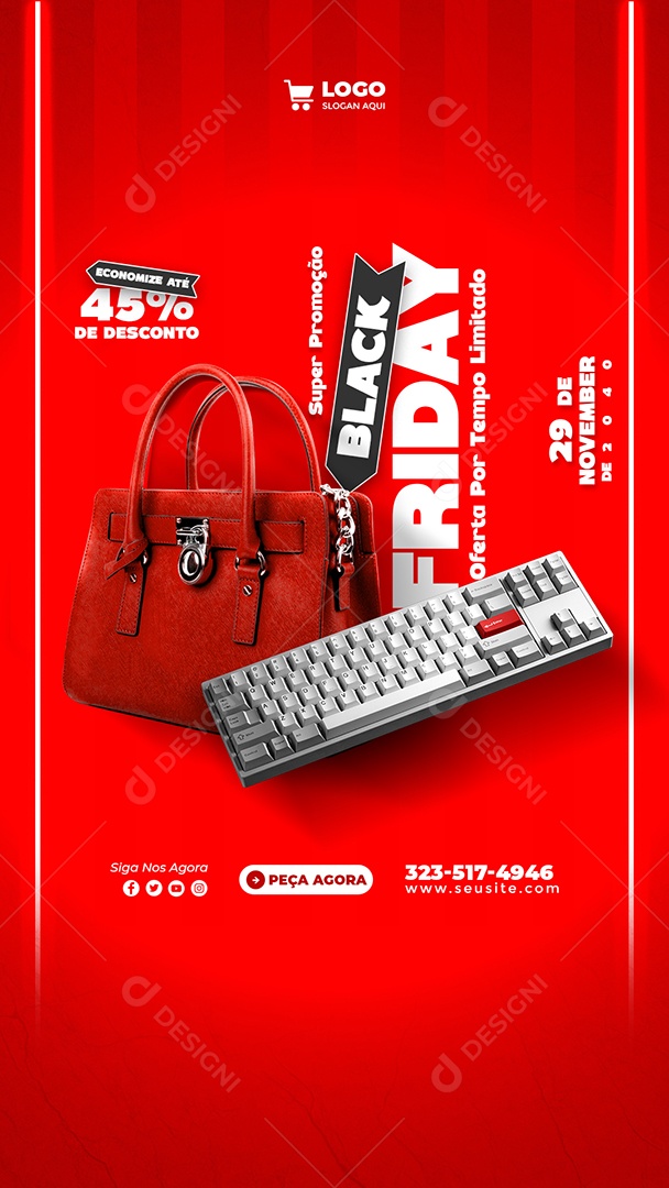 Story Promoção de Black Friday Social Media PSD Editável