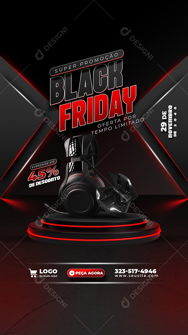 Story Promoção de Black Friday Social Media PSD Editável