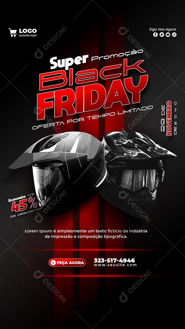 Story Promoção de Black Friday Social Media PSD Editável