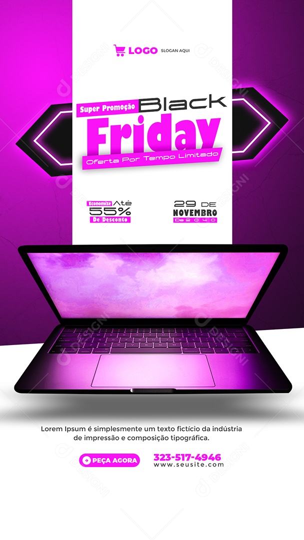 Story Promoção de Black Friday Social Media PSD Editável