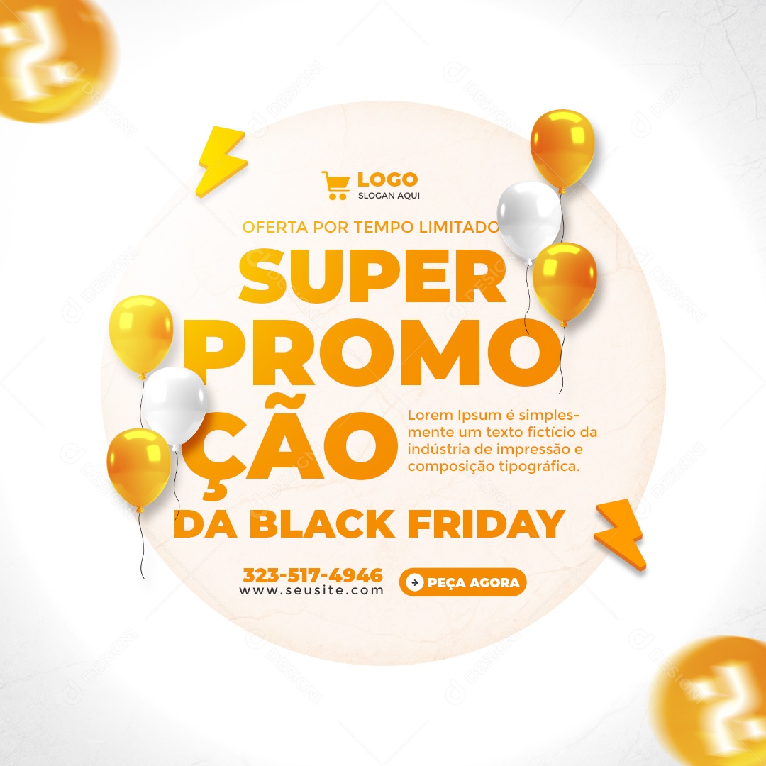 Promoção de Black Friday Social Media PSD Editável