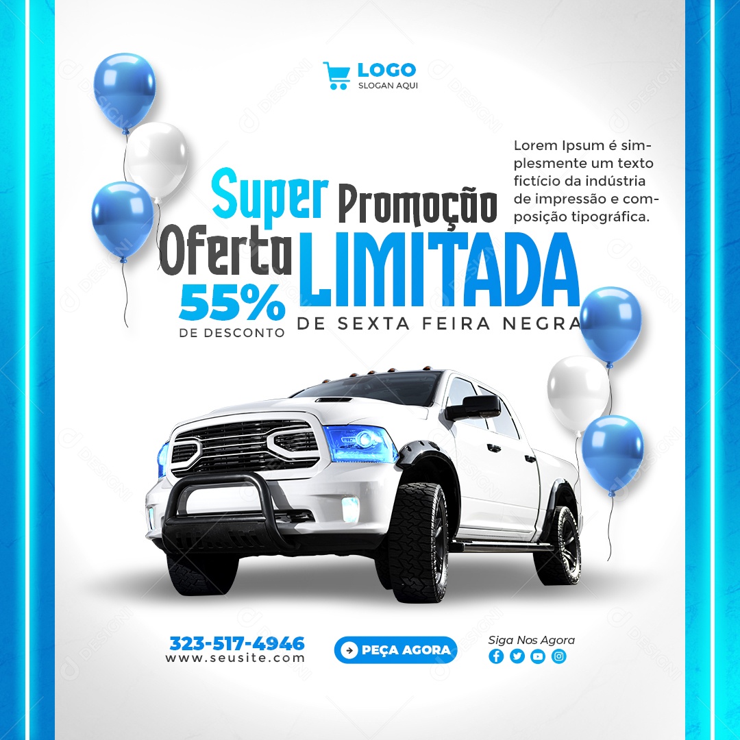 Promoção de Black Friday Social Media PSD Editável