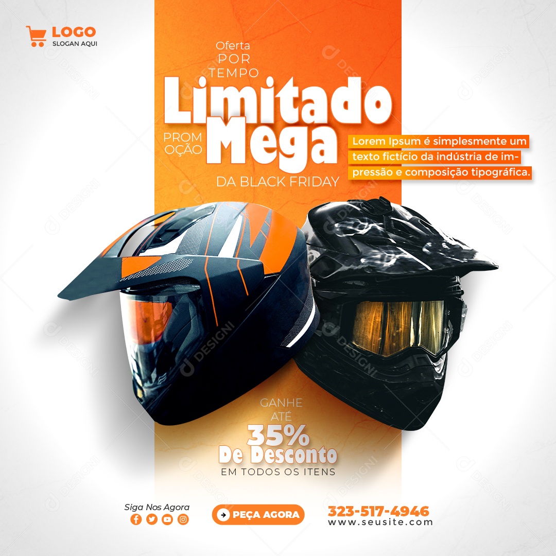 Promoção de Black Friday Social Media PSD Editável