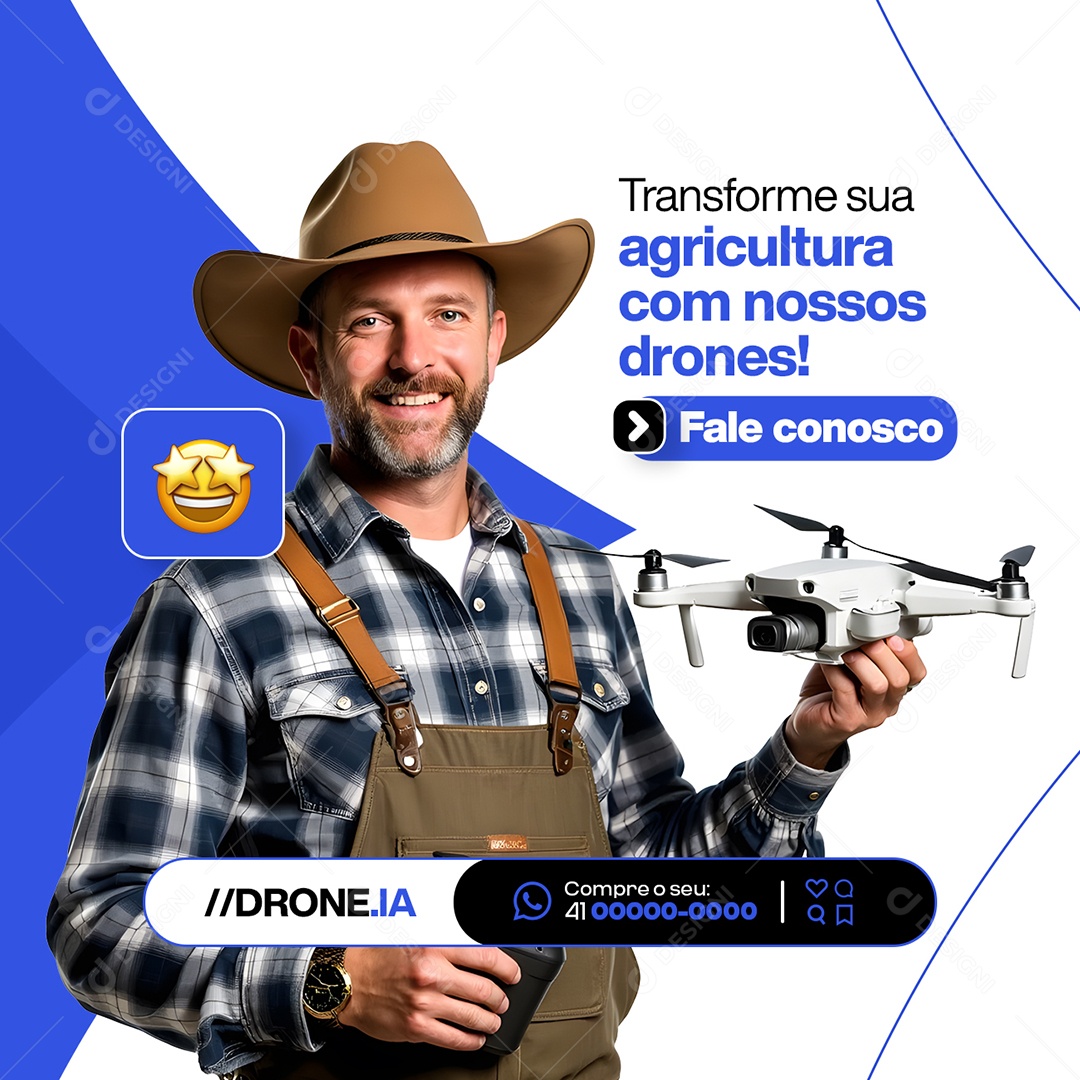 Loja de Drones Compre o Seu Social Media PSD Editável