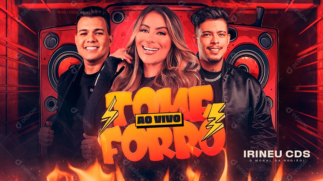 Flyer Tome Forró Social Media PSD Editável