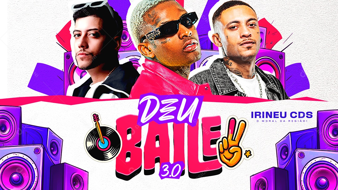 Flyer Deu Baile Social Media PSD Editável