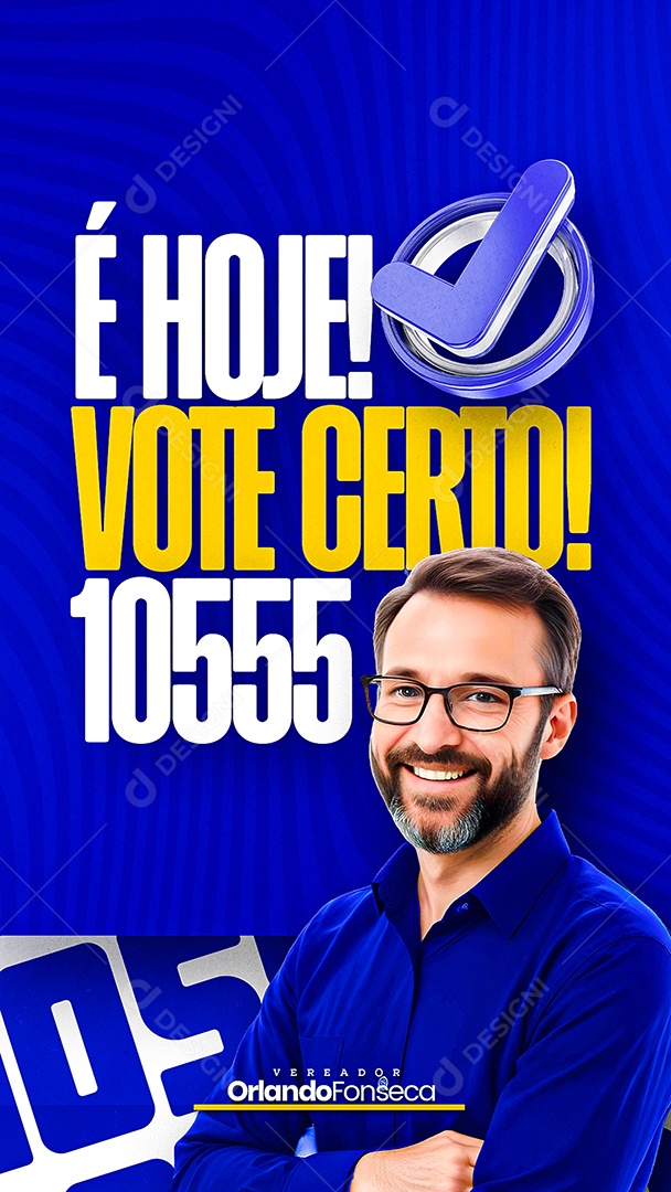 Story Política Candidato a Vereador Orlando Fonseca Social Media PSD Editável