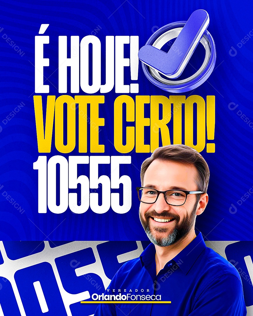 Política Candidato a Vereador Orlando Fonseca Social Media PSD Editável