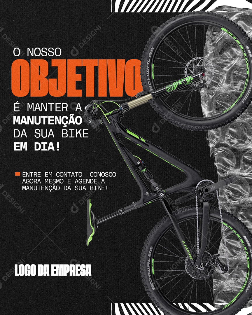 Loja de Bicicleta Sua Manutenção em Dia Social Media PSD Editável