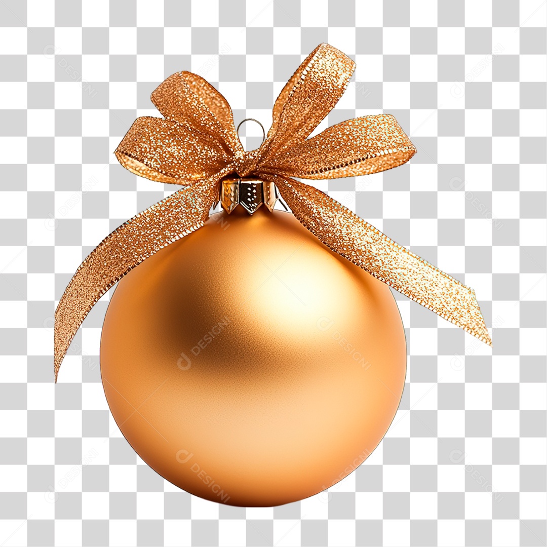 Bola Dourada PNG Transparente