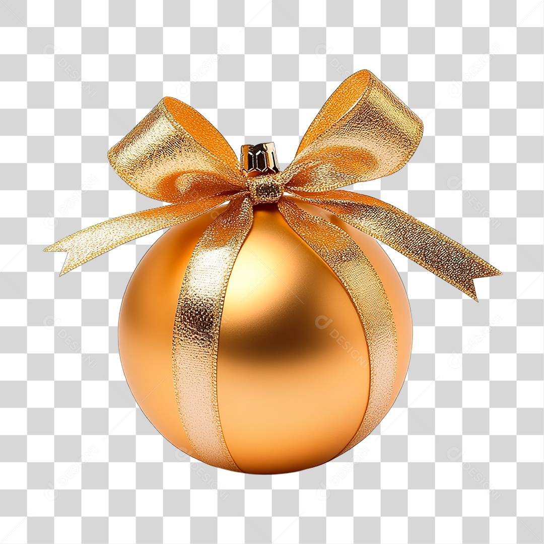 Bola Dourada PNG Transparente