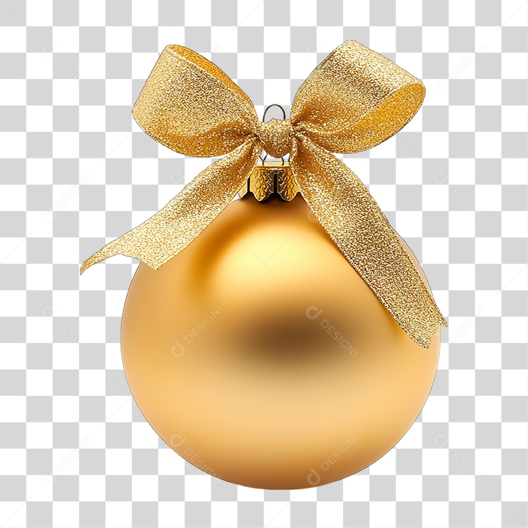 Bola Dourada PNG Transparente