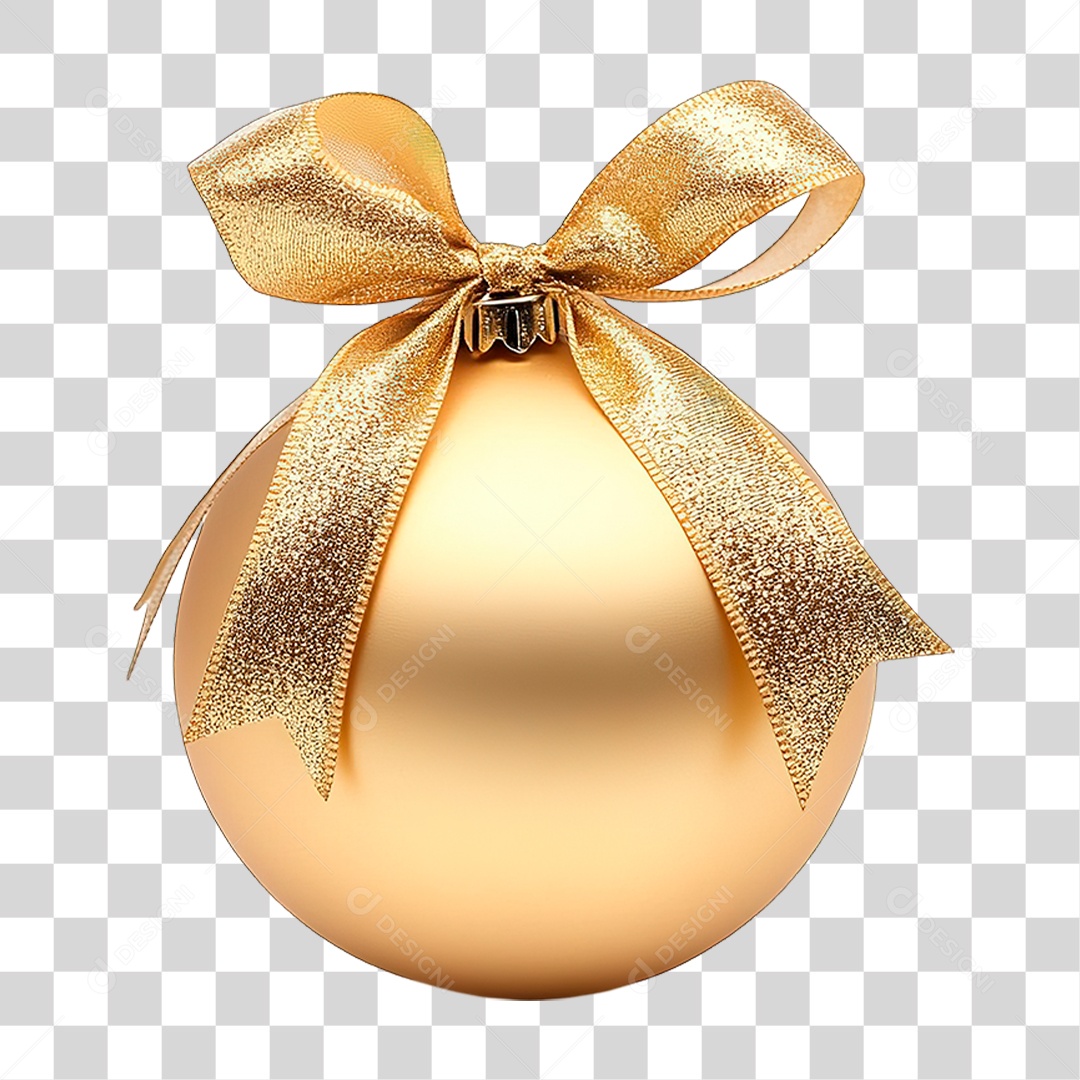 Bola Dourada PNG Transparente