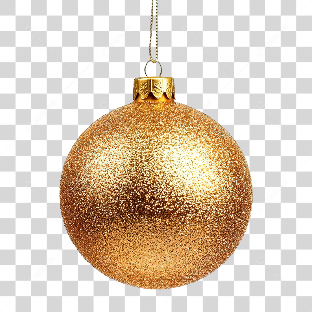 Bola Dourada PNG Transparente