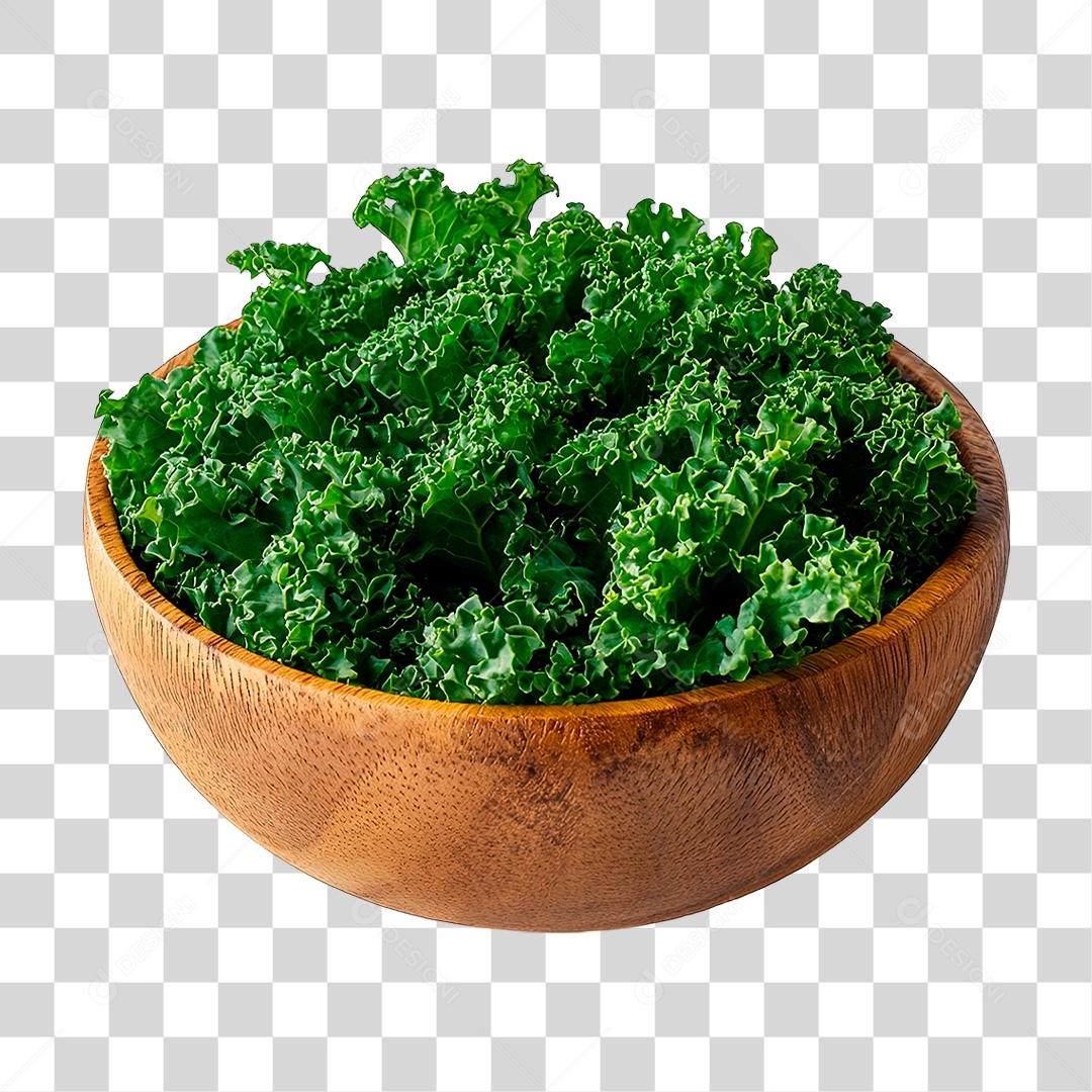 Tigela Folhas Verde PNG Transparente