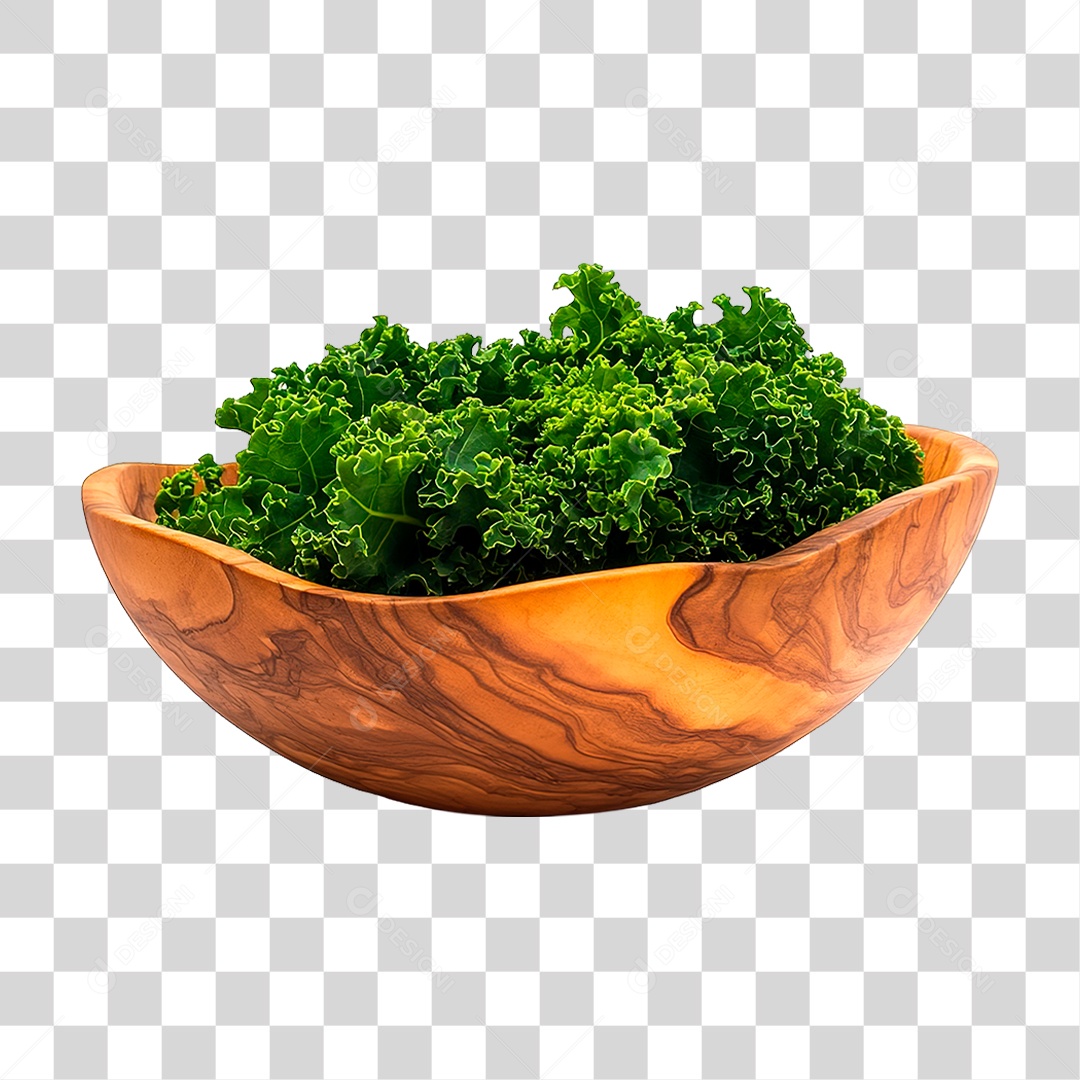 Tigela de Folhas Verde PNG Transparente