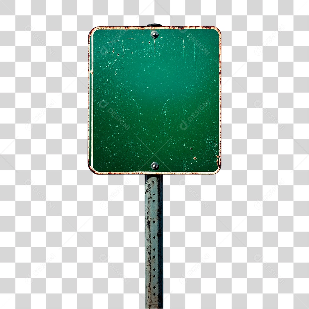 Placa Verde PNG Transparente