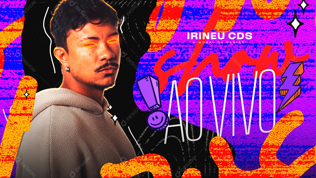 Flyer Artistas Shows Social Media PSD Editável