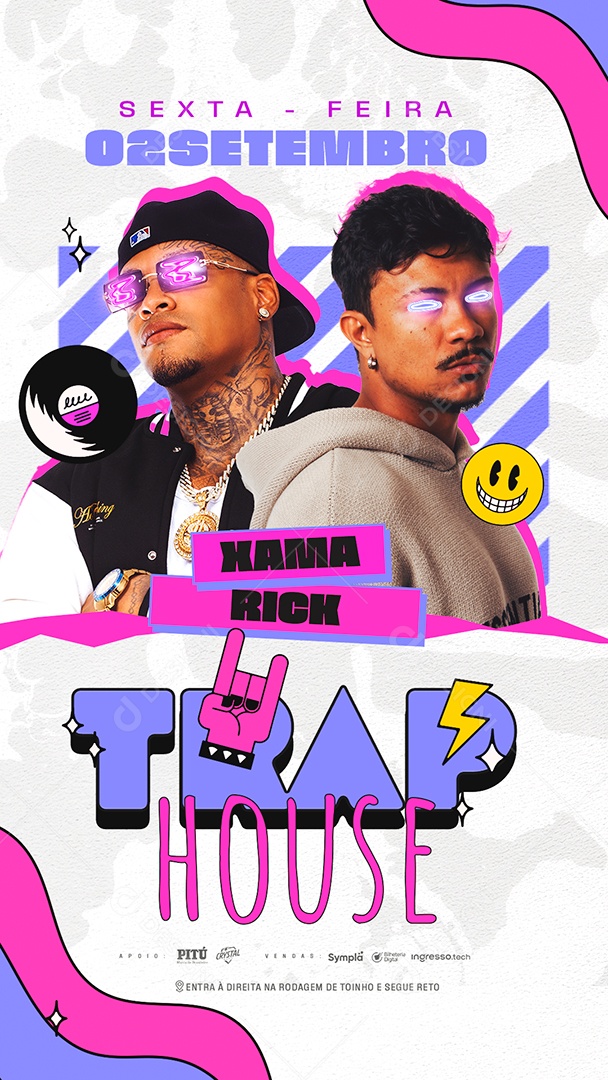 Flyer Artistas Shows Social Media PSD Editável