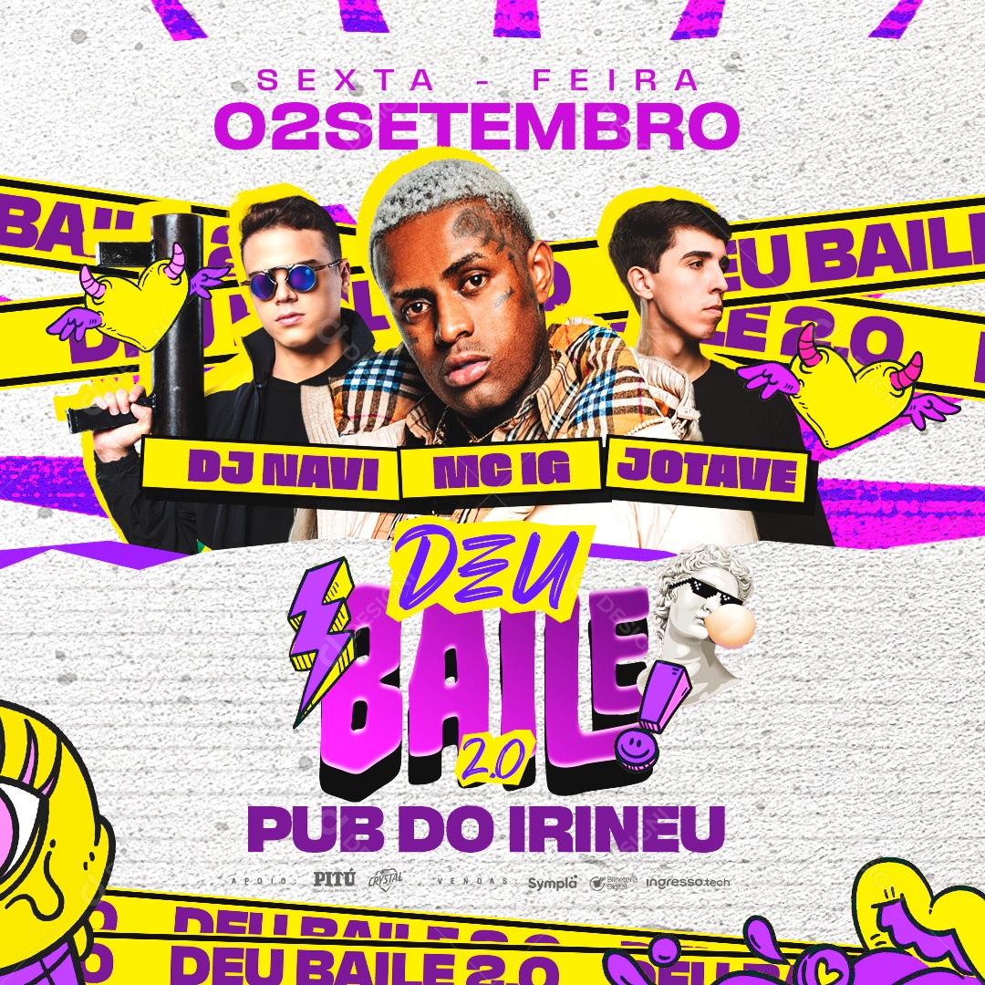 Flyer Deu Baile Social Media PSD Editável