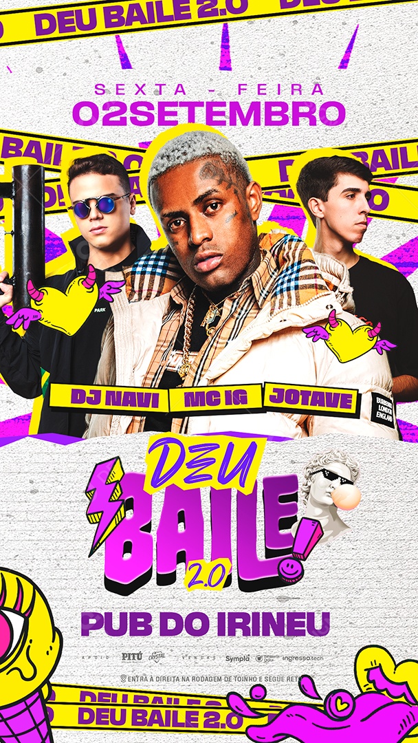 Flyer Deu Baile Social Media PSD Editável