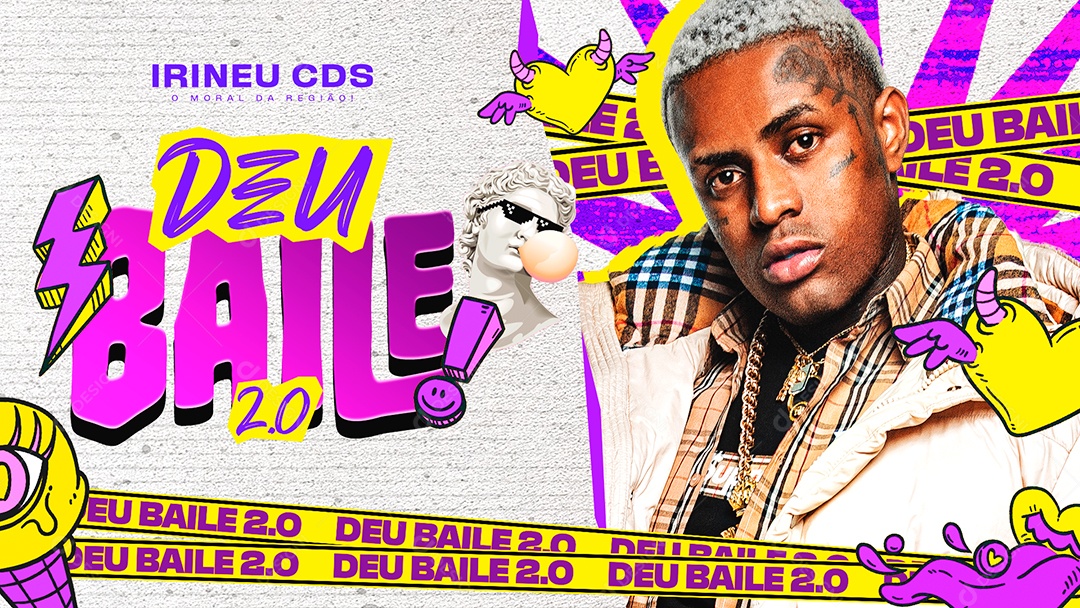 Flyer Deu Baile Social Media PSD Editável