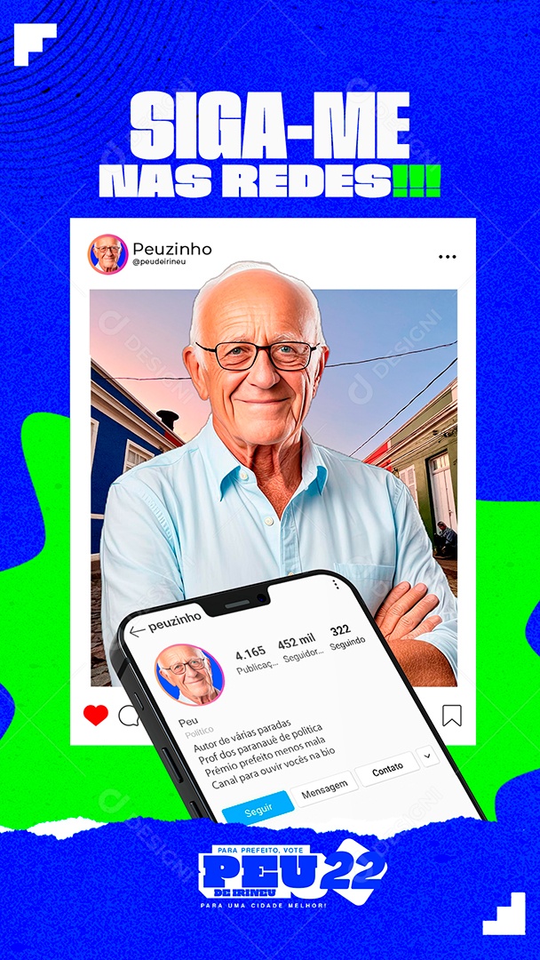 Flyer Política Social Media PSD Editável