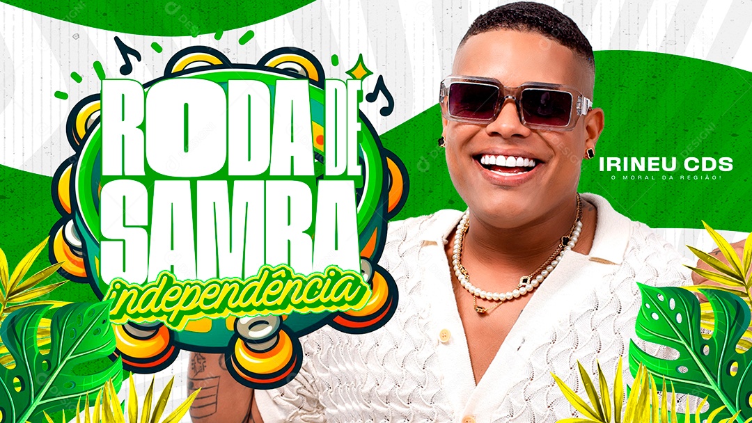 Flyer Roda Samba Independência Social Media PSD Editável