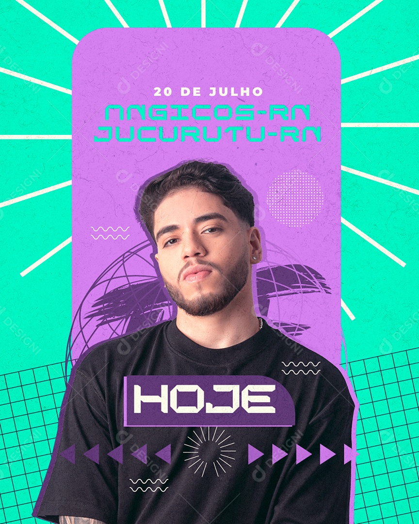Feed Flyer Show Hoje Social Media PSD Editável