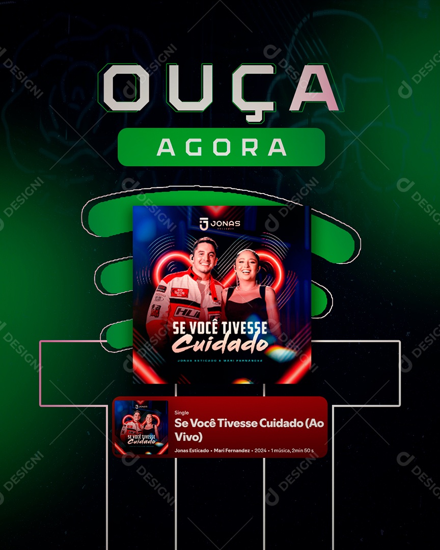 Feed Flyer Ouça Agora Social Media PSD Editável