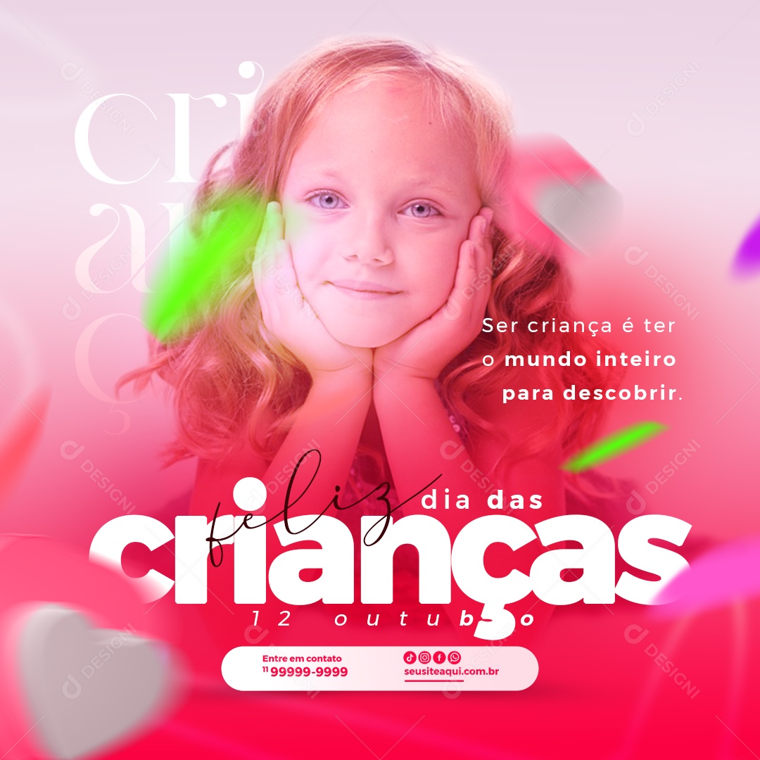 Feliz Dia das Crianças 12 de Outubro Social Media PSD Editável