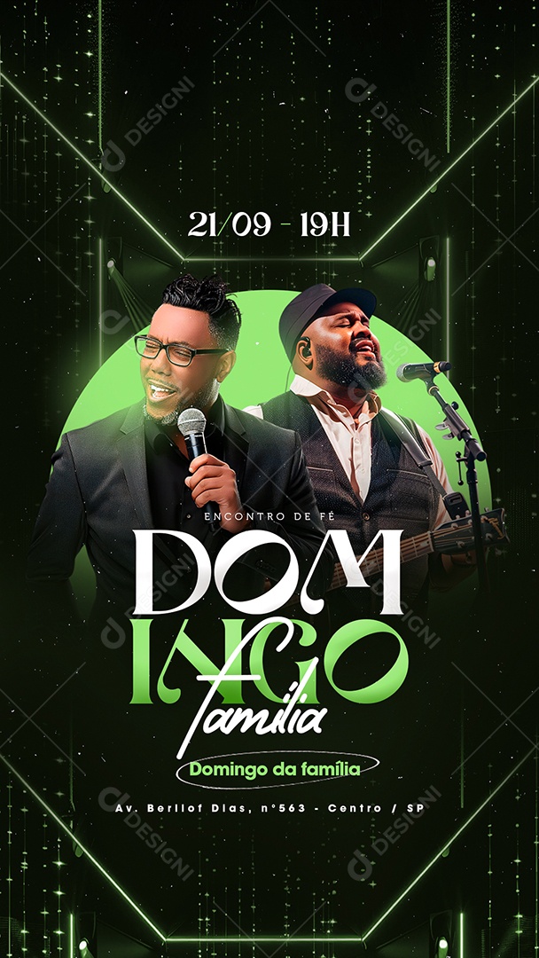 Story Encontro de Fé Domingo da Família Social Media PSD Editável