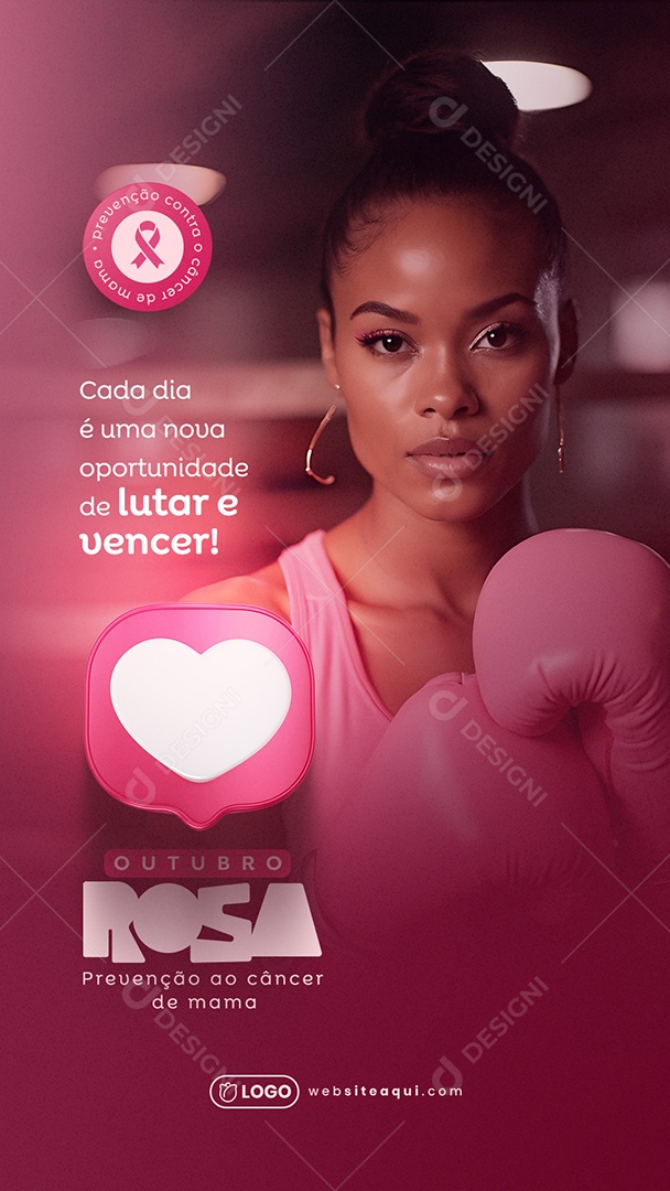 Story October Rose Month of Awareness About Mama Social Media PSD Cancer Editable