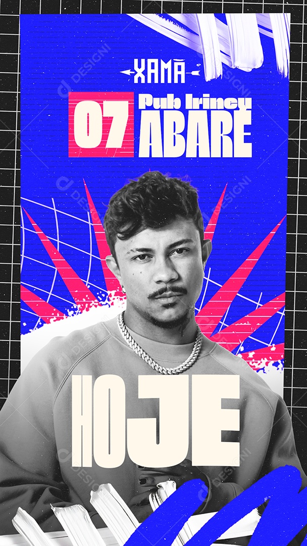 Flyer Artistas Shows Social Media PSD Editável