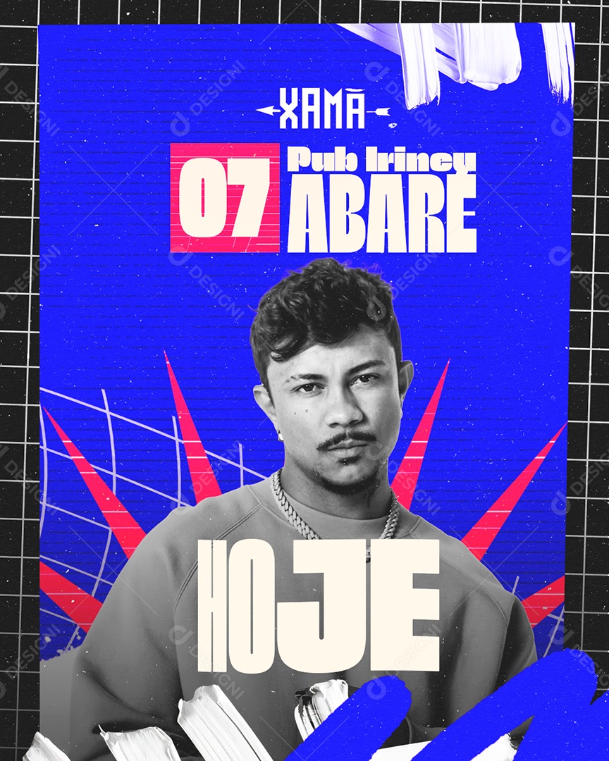 Flyer Artistas Shows Social Media PSD Editável