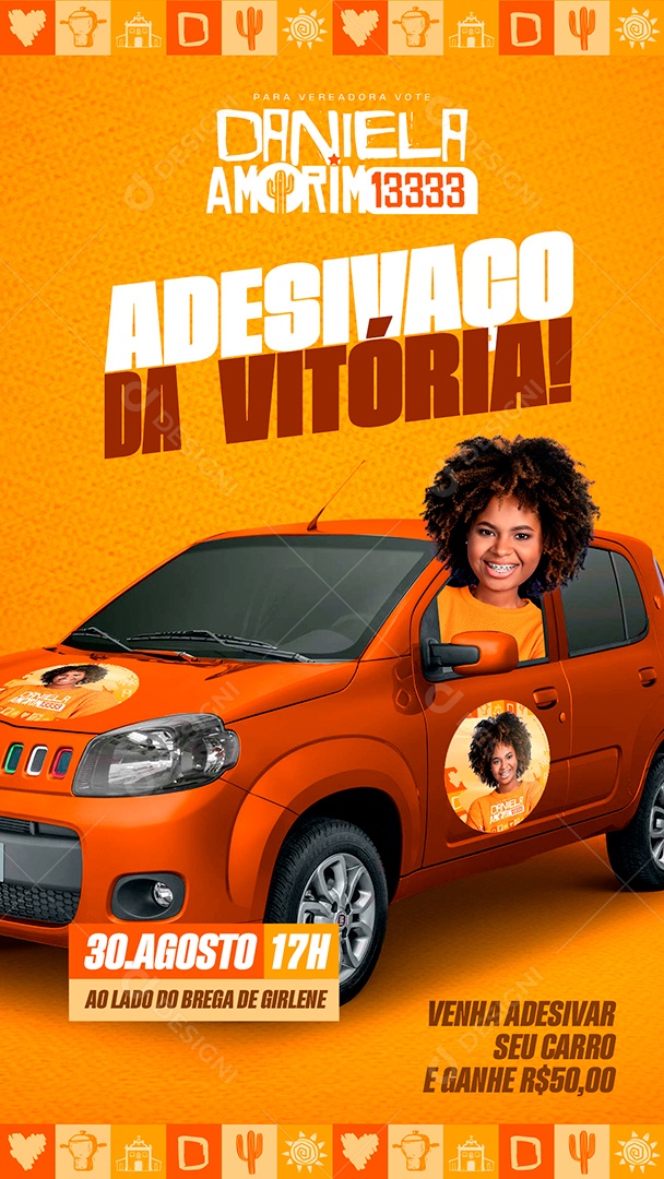 Flyer Política Adesivaço Social Media PSD Editável