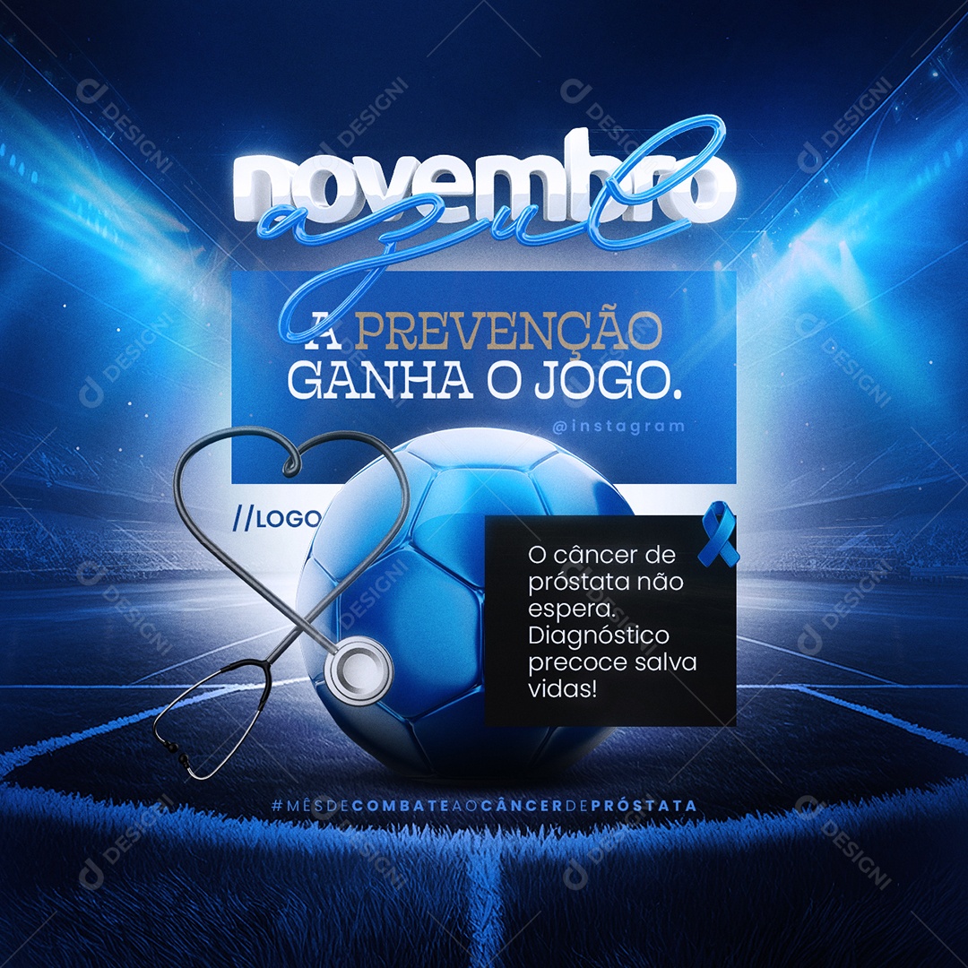 Novembro Azul Social Media PSD Editável