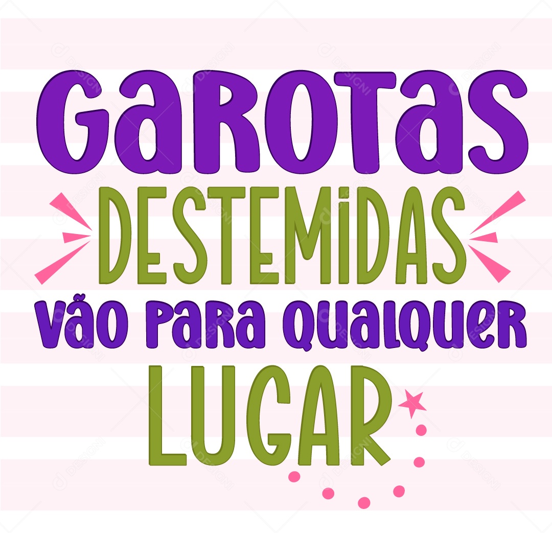 Lettering Garotas Destemidas Vetor EPS