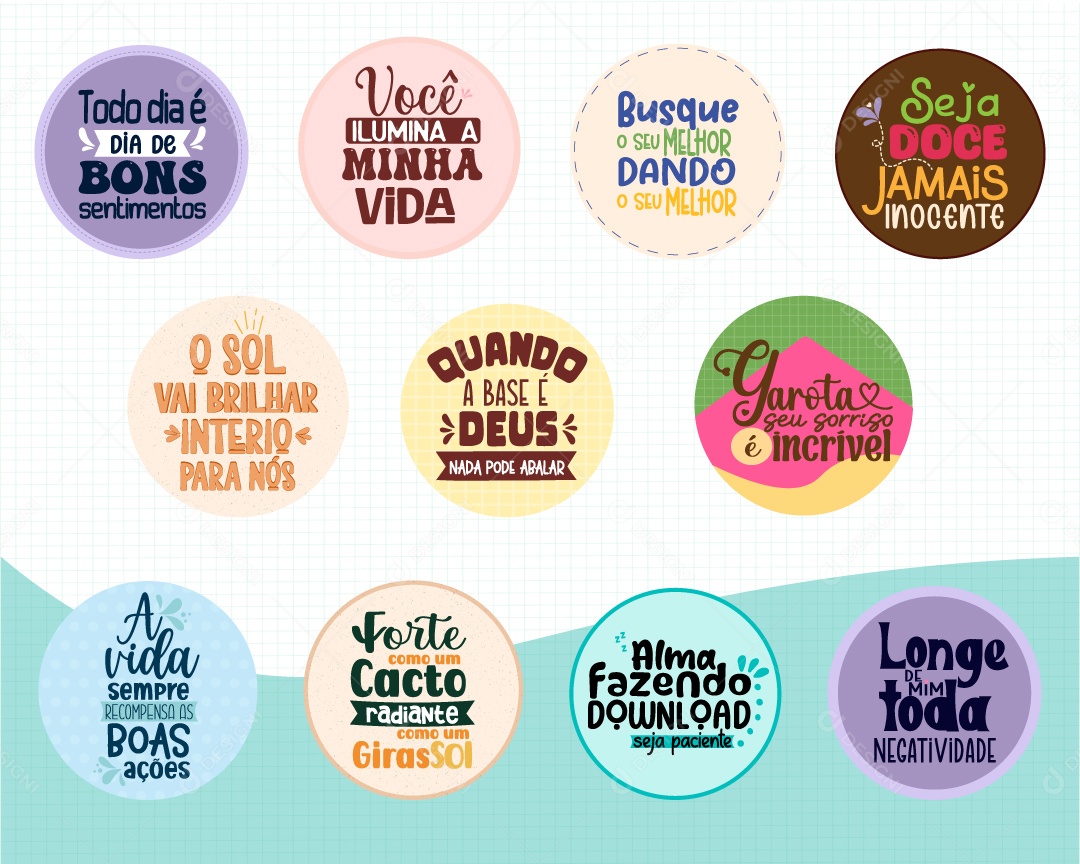 Lettering Frases e Palavras Escritas Vetor EPS