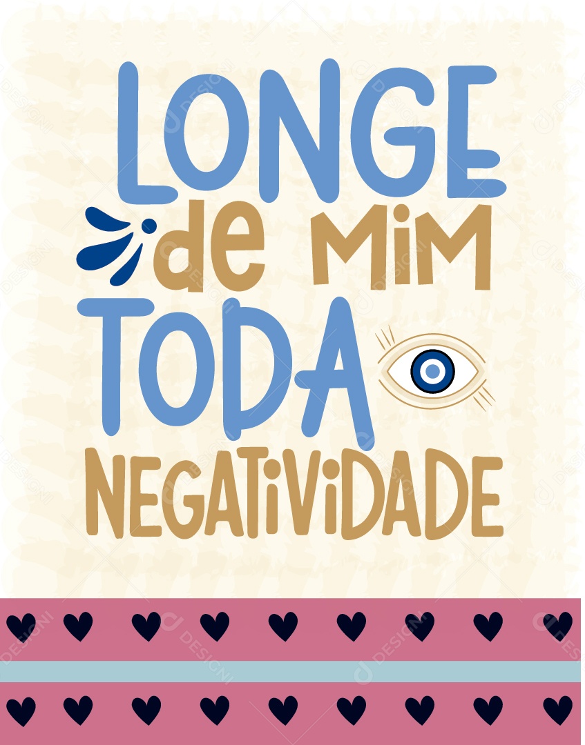 Lettering Longe de Mim Toda Vetor EPS