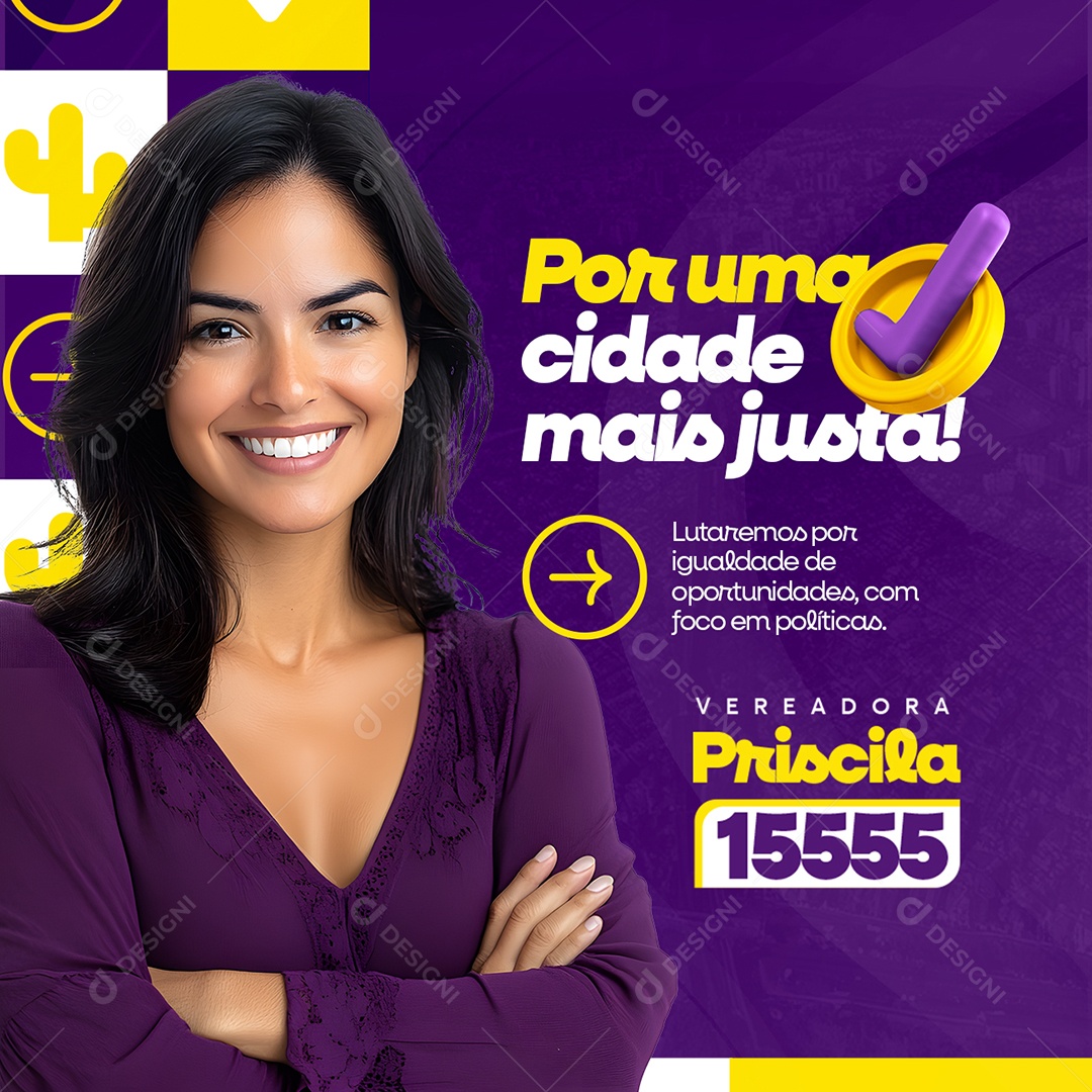 Política por uma Cidade mais Justa Social Media PSD Editável