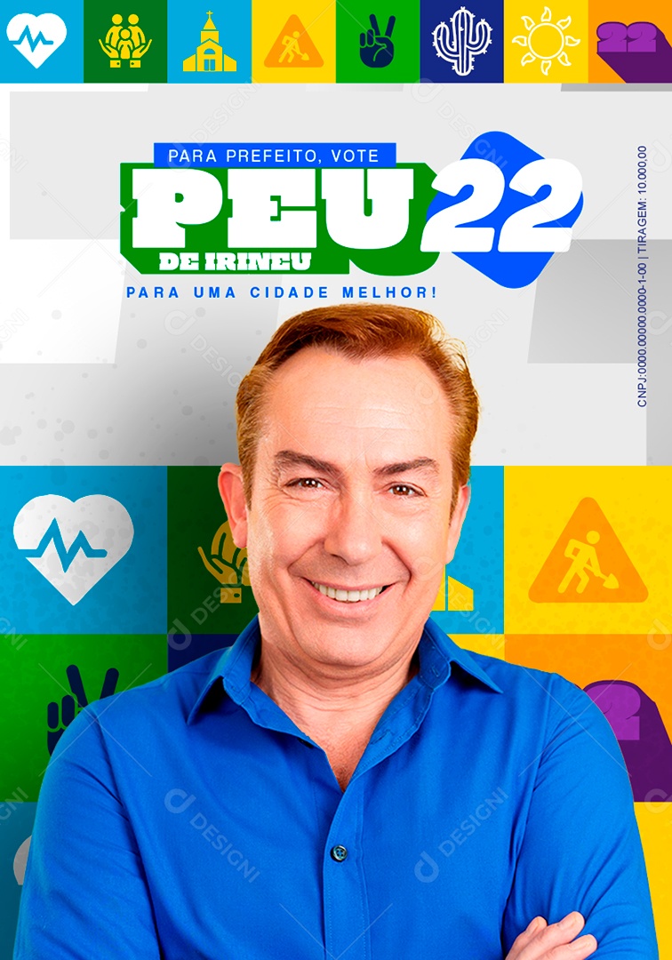 Flyer Política Social Media PSD Editável